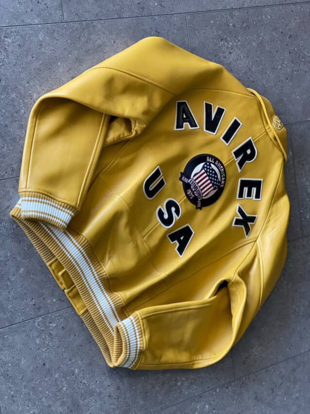 Avirex Sunny Yellow Zip-Front Bomber - Picture 2 of 3
